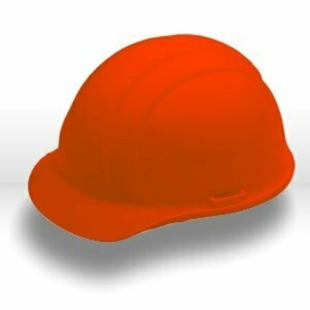ERB Americana Mega Ratchet Safety Helmets CAP STYLE, 4-PT NYLON SUSPENSION w/RATCHET ADJUSTMENT, Orange 19363